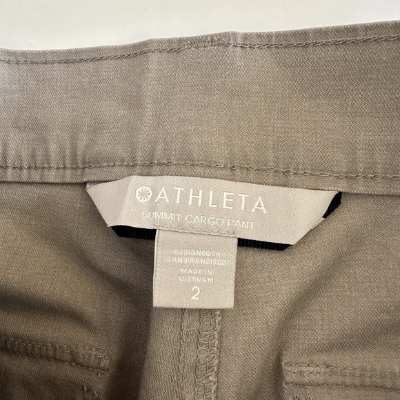 NWT Athleta Summit Cargo Pants Women's 2 Beige Utility UPF Relaxed Fit Carpenter - Picture 10 of 16